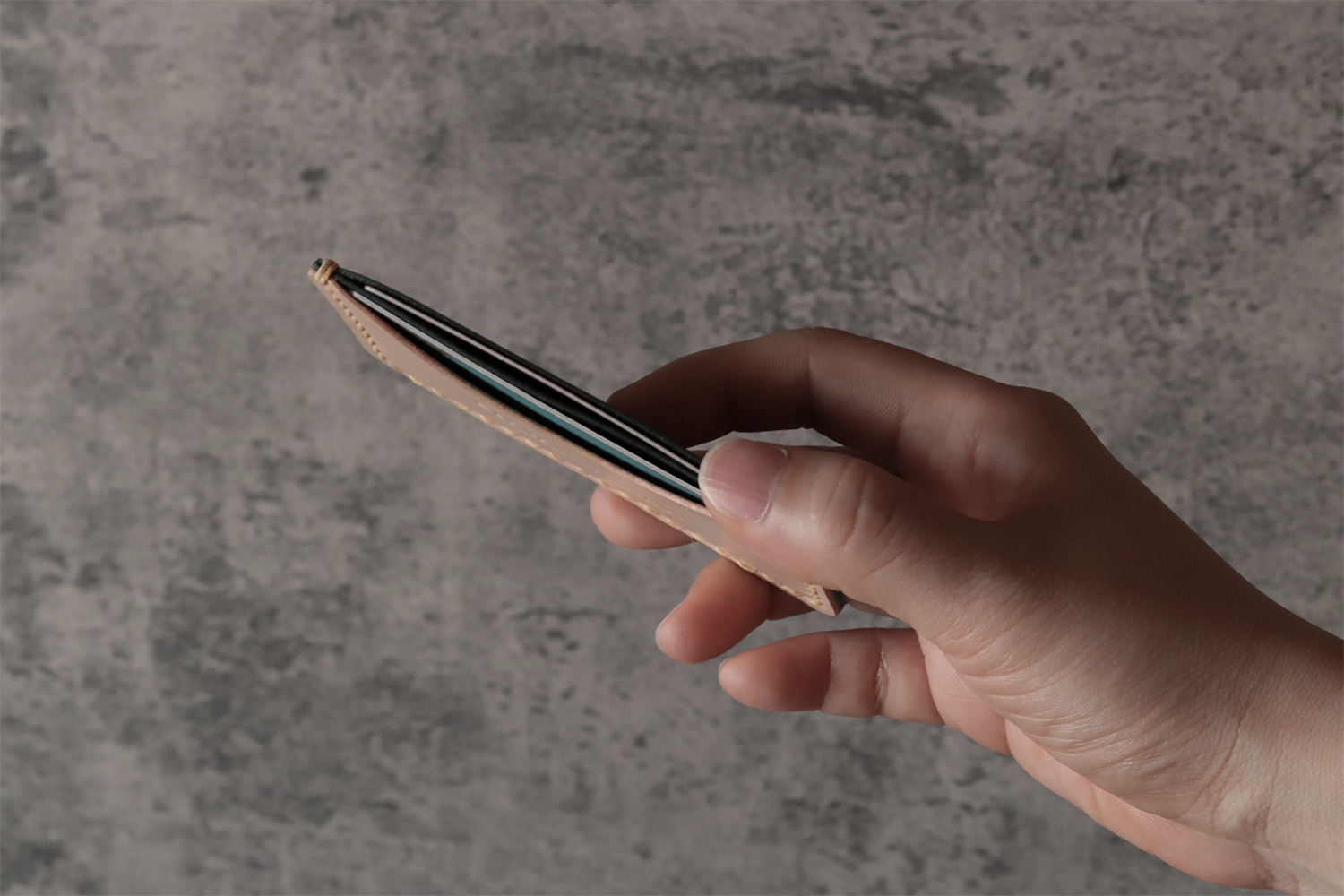 本革・2枚収納パスケース